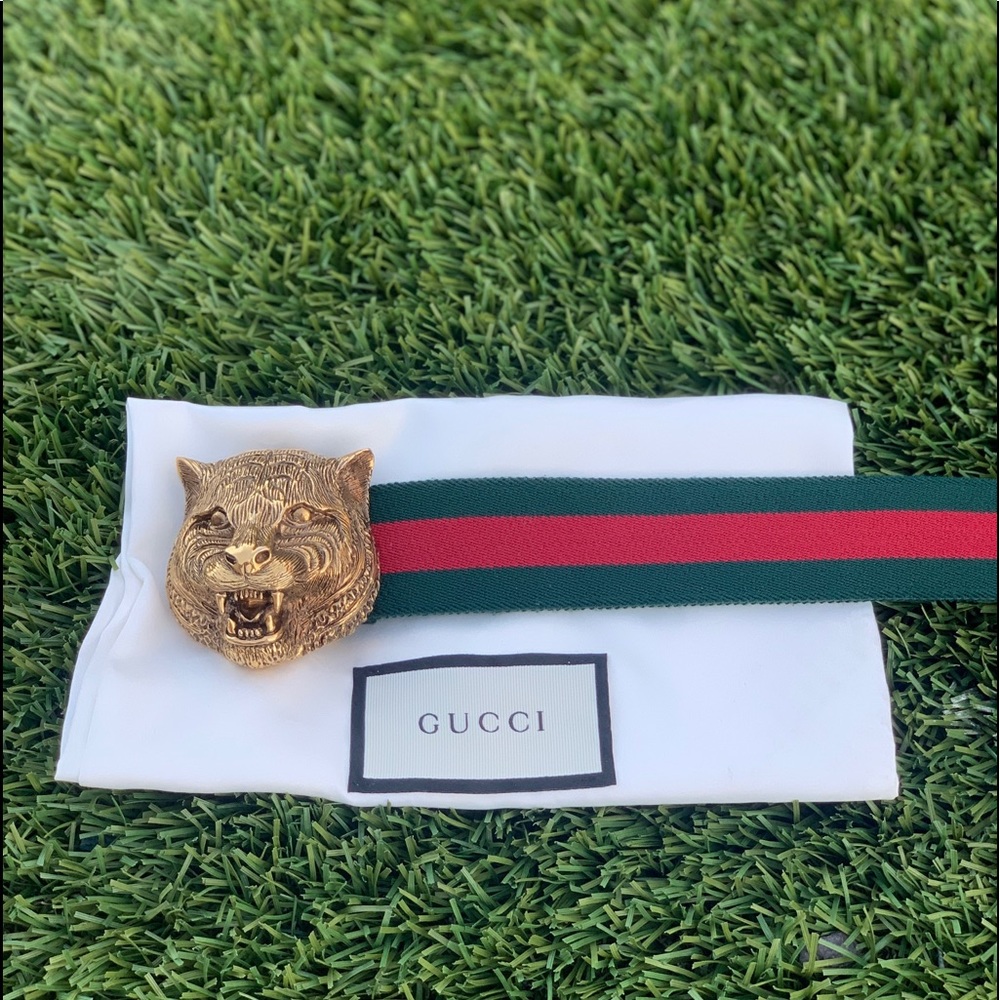 Gucci Web Feline Belt